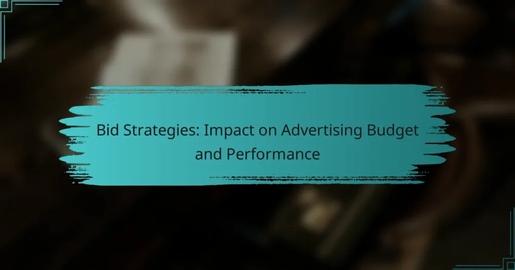 Bid Strategies: Impact on Advertising Budget and Performance
