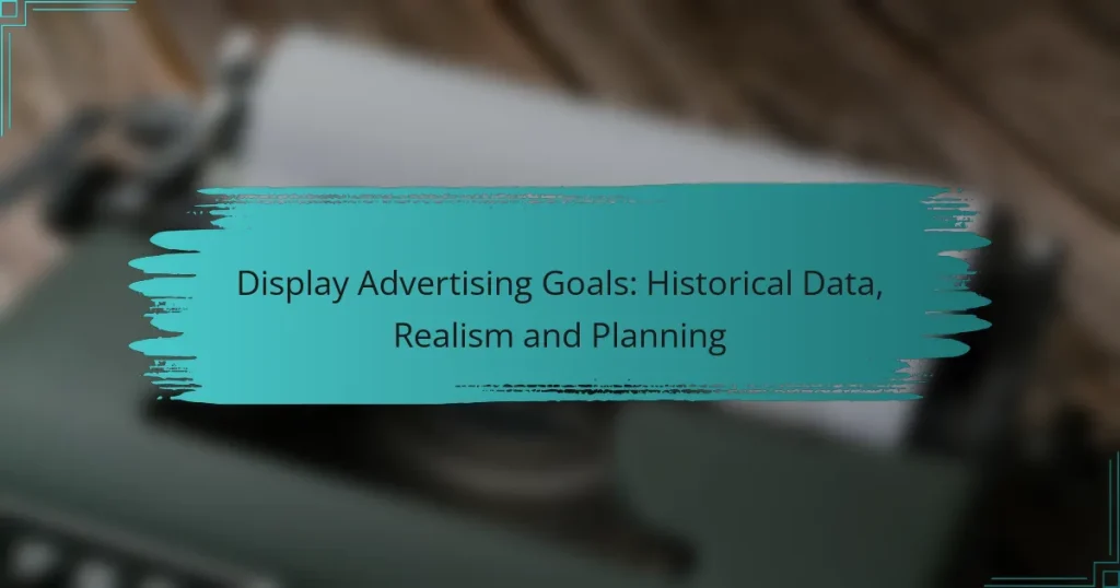 Display Advertising Goals: Historical Data, Realism and Planning