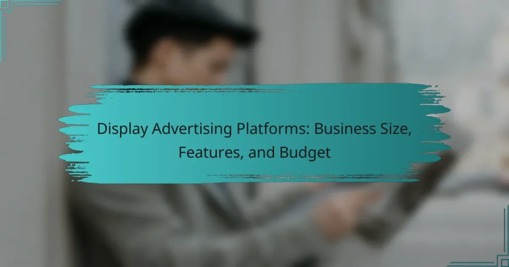 Display Advertising Platforms: Business Size, Features, and Budget