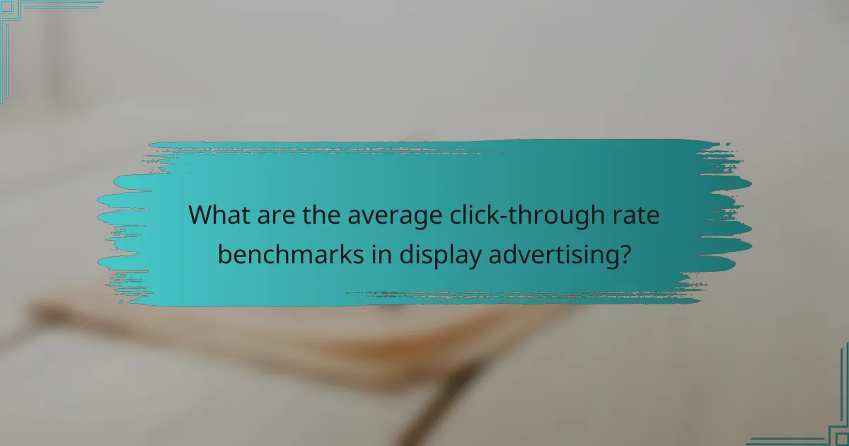 What are the average click-through rate benchmarks in display advertising?