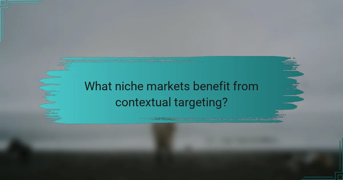 What niche markets benefit from contextual targeting?